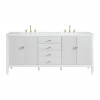 Myrrin 72" Double (Vanity Only Pricing) in Bright White